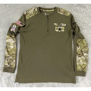 Dallas‎ Cowboys Shirt Mens Medium Green Camo NFL Football Salute To Service Nike